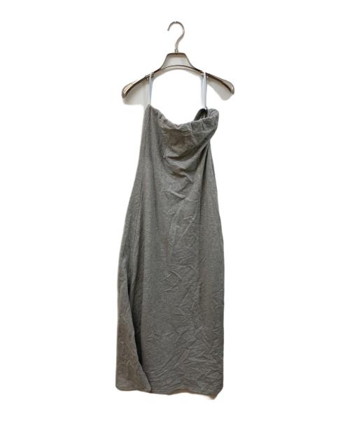 ATTISESSION（アティセッション）ATTISESSION (アティセッション) ウラケ ベアトップ ロングワンピース グレー サイズ:	SIZE 36の古着・服飾アイテム