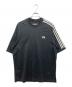 Y-3（ワイスリー）の古着「3ストライプス オーバーサイズ ロゴ Tシャツ」｜ブラック
