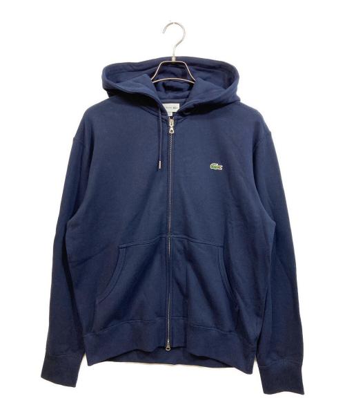 LACOSTE（ラコステ）LACOSTE (ラコステ) プレミアム スウェット ジップ フーディー ネイビー サイズ:SIZE Lの古着・服飾アイテム