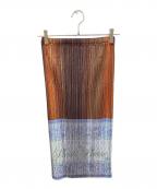 PLEATS PLEASEプリーツプリーズ）の古着「シャンパンボトル柄 プリーツスカート」｜マルチカラー