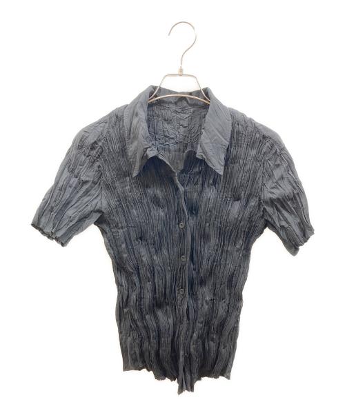 ISSEY MIYAKE FETE（イッセイミヤケフェット）ISSEY MIYAKE FETE (イッセイミヤケフェット) シワ加工シャツ ブラック サイズ:2の古着・服飾アイテム