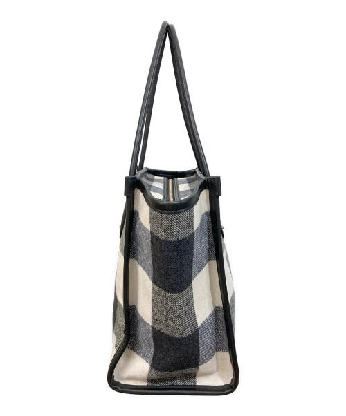 Kate Spade（ケイトスペード）Kate Spade (ケイトスペード) エラ フェスティブ チェック ファブリック トート ブラックの古着・服飾アイテム