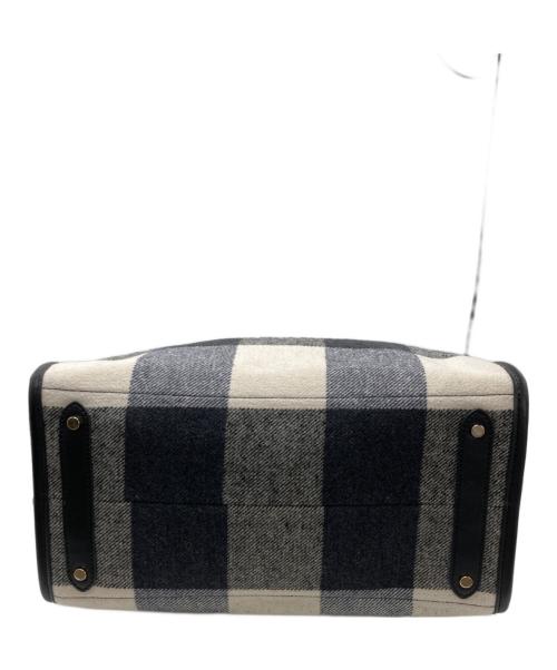 Kate Spade（ケイトスペード）Kate Spade (ケイトスペード) エラ フェスティブ チェック ファブリック トート ブラックの古着・服飾アイテム