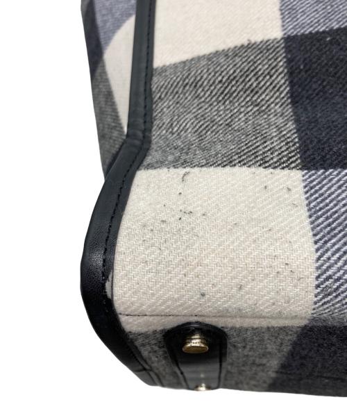 Kate Spade（ケイトスペード）Kate Spade (ケイトスペード) エラ フェスティブ チェック ファブリック トート ブラックの古着・服飾アイテム