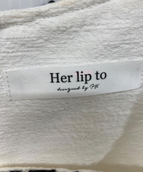 HER LIP TO（ハーリップトゥ）HER LIP TO (ハーリップトゥ) Monaco Tweed Dress アイボリー サイズ:	SIZE Mの古着・服飾アイテム