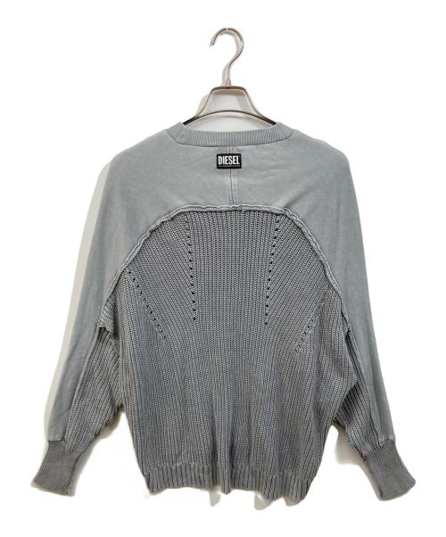 DIESEL（ディーゼル）DIESEL (ディーゼル) ラグランニットスウェット グレー サイズ:XSの古着・服飾アイテム