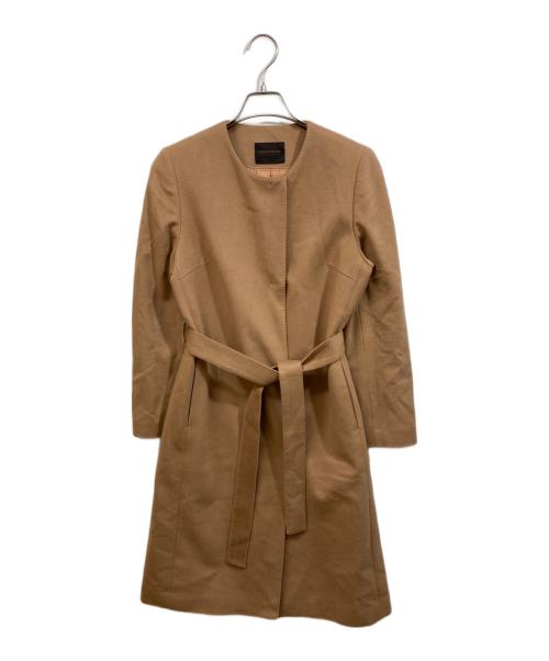 TOMORROW LAND collection（トゥモローランドコレクション）TOMORROW LAND collection (トゥモローランドコレクション) ピュアカシミヤノーカラーコート ベージュ サイズ:36の古着・服飾アイテム