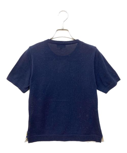 ETRO（エトロ）ETRO (エトロ) 切替シルクカットソー ネイビー サイズ:SIZE 40の古着・服飾アイテム