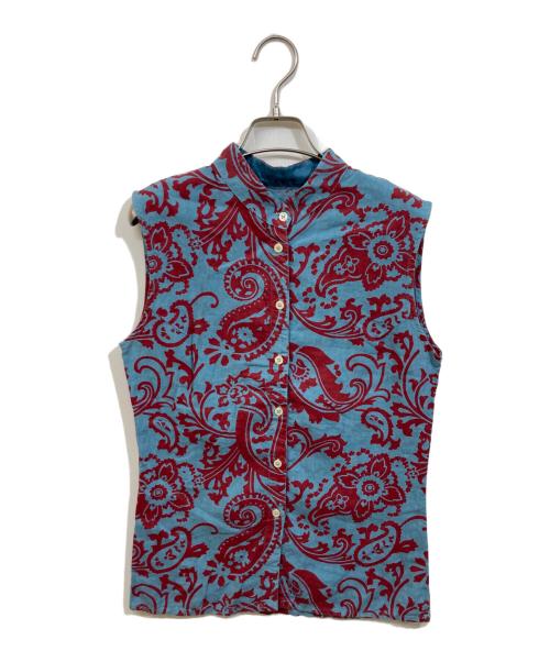ETRO（エトロ）ETRO (エトロ) ノースリーブリネンシャツ スカイブルー サイズ:	SIZE 40の古着・服飾アイテム
