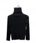 PLEATS PLEASEプリーツプリーズ）の古着「ハイネックプリーツカットソー」｜ブラック