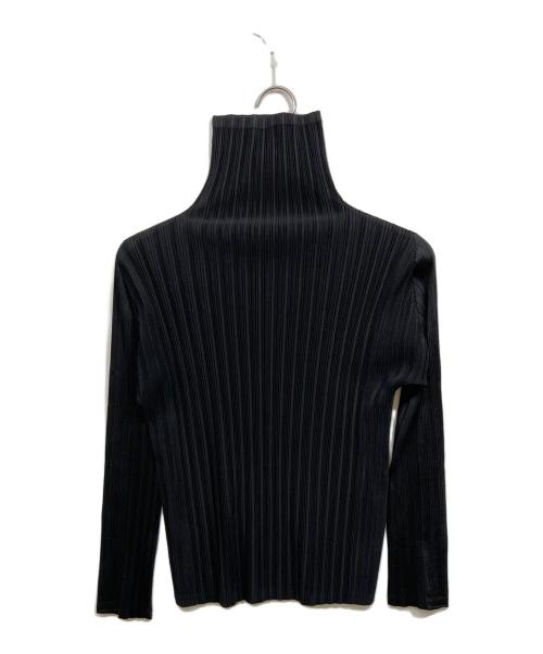 PLEATS PLEASE（プリーツプリーズ）PLEATS PLEASE (プリーツプリーズ) ハイネックプリーツカットソー ブラック サイズ:3の古着・服飾アイテム