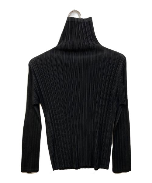 PLEATS PLEASE（プリーツプリーズ）PLEATS PLEASE (プリーツプリーズ) ハイネックプリーツカットソー ブラック サイズ:3の古着・服飾アイテム
