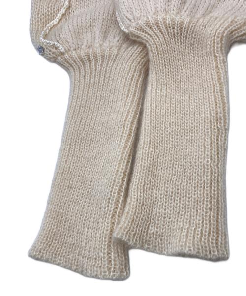 Yves Saint Laurent tricots（イブサンローラントリコット）Yves Saint Laurent tricots (イブサンローラントリコット) ビジューニットカーディガン ベージュ サイズ:Mの古着・服飾アイテム