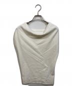 anuansアニュアンス）の古着「ドレープネックニットトップス」｜アイボリー