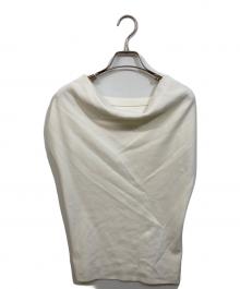 anuans（アニュアンス）の古着「ドレープネックニットトップス」｜アイボリー