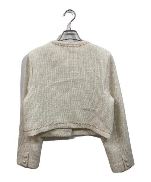 Rirandture（リランドチュール）Rirandture (リランドチュール) ツイードクロップドジャケット アイボリー サイズ:2の古着・服飾アイテム