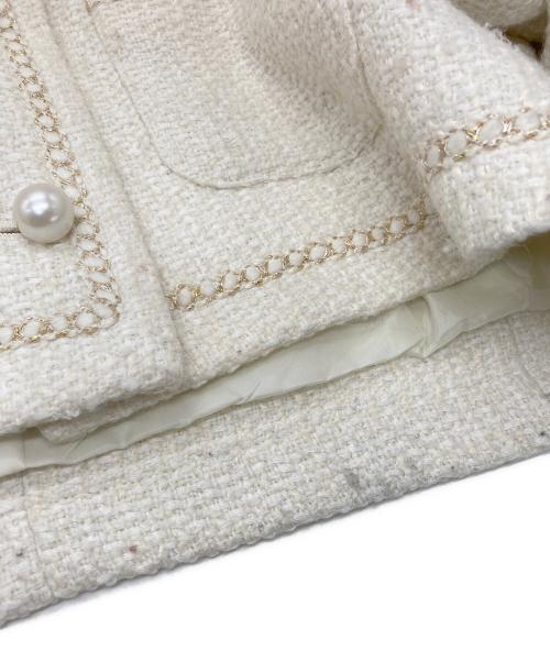 Rirandture（リランドチュール）Rirandture (リランドチュール) ツイードクロップドジャケット アイボリー サイズ:2の古着・服飾アイテム