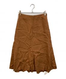 CLOTH&CROSS（クロスアンドクロス）の古着「リネンスカート」｜ブラウン