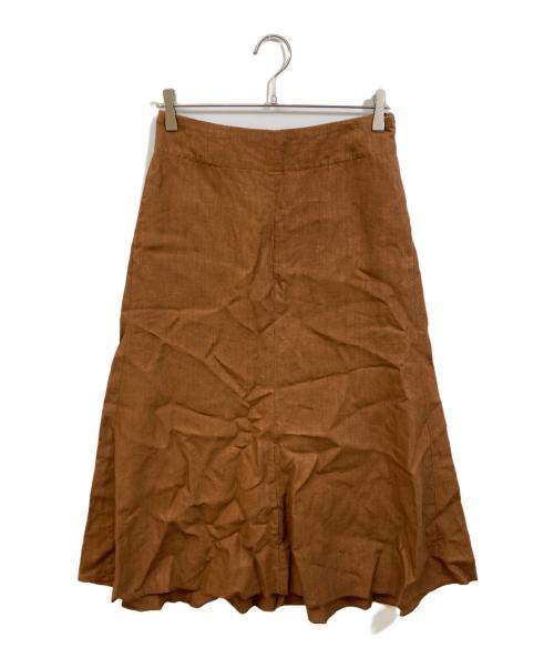 CLOTH&CROSS（クロスアンドクロス）CLOTH&CROSS (クロスアンドクロス) リネンスカート ブラウン サイズ:サイズ表記無しの古着・服飾アイテム