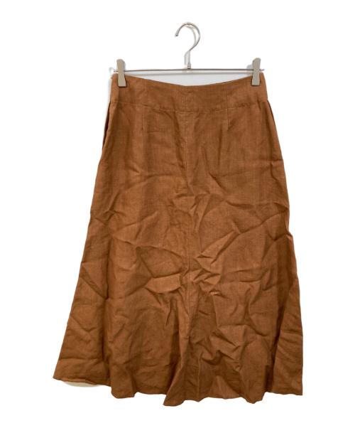CLOTH&CROSS（クロスアンドクロス）CLOTH&CROSS (クロスアンドクロス) リネンスカート ブラウン サイズ:サイズ表記無しの古着・服飾アイテム