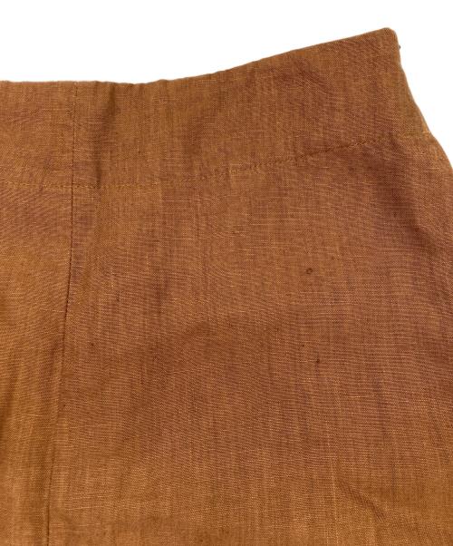 CLOTH&CROSS（クロスアンドクロス）CLOTH&CROSS (クロスアンドクロス) リネンスカート ブラウン サイズ:サイズ表記無しの古着・服飾アイテム