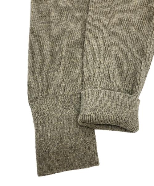 HYKE（ハイク）HYKE (ハイク) C/C CREW NECK THERMAL SWEATER カーキ サイズ:2の古着・服飾アイテム