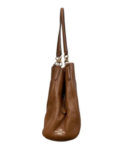 COACH（コーチ）COACH (コーチ) レザートートバッグ ブラウンの古着・服飾アイテム