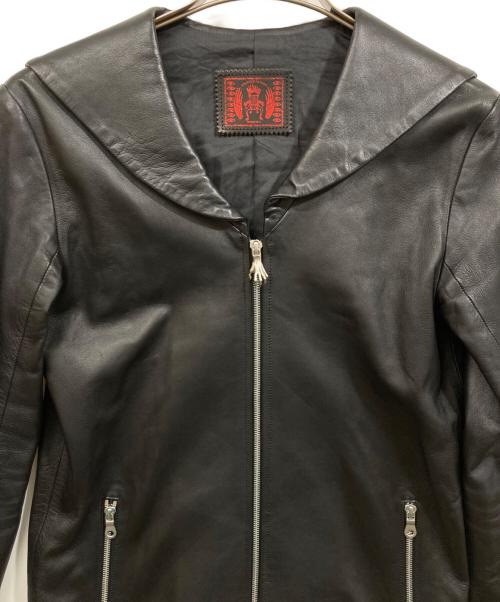 hazama（ハザマ）hazama (ハザマ) レザーセーラージャケット ブラック サイズ:SIZE Sの古着・服飾アイテム