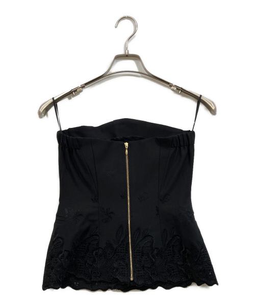 MURRAL（ミューラル）MURRAL (ミューラル) Morpho embroidery bustier ブラック サイズ:SIZE 1の古着・服飾アイテム
