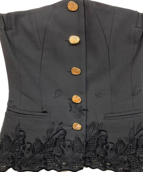MURRAL（ミューラル）MURRAL (ミューラル) Morpho embroidery bustier ブラック サイズ:SIZE 1の古着・服飾アイテム
