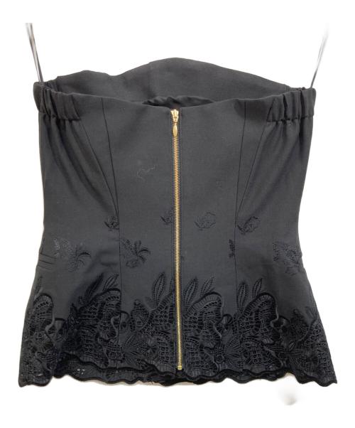 MURRAL（ミューラル）MURRAL (ミューラル) Morpho embroidery bustier ブラック サイズ:SIZE 1の古着・服飾アイテム