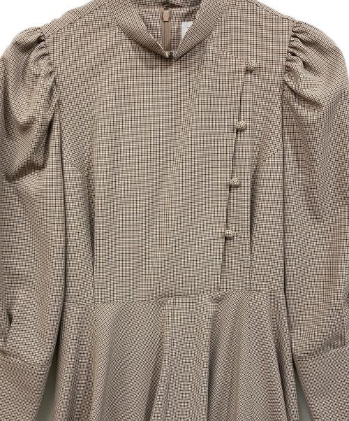 foufou（フーフー ザドレス）foufou (フーフー) 千鳥格子ワンピース ベージュ サイズ:SIZE 1の古着・服飾アイテム