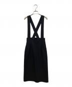 Y'sワイズ）の古着「ウールジャンパースカート」｜ネイビー