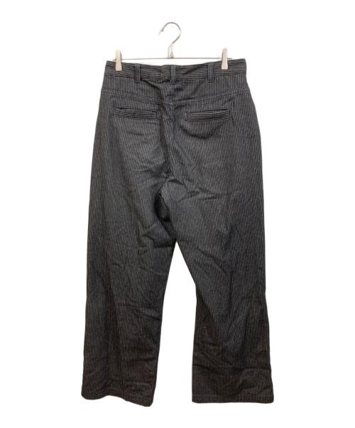 THECOLDESTMOMENT（ザ コールデストモーメント）THECOLDESTMOMENT (ザ コールデストモーメント) ヒトデストライプパンツ グレー サイズ:Lの古着・服飾アイテム
