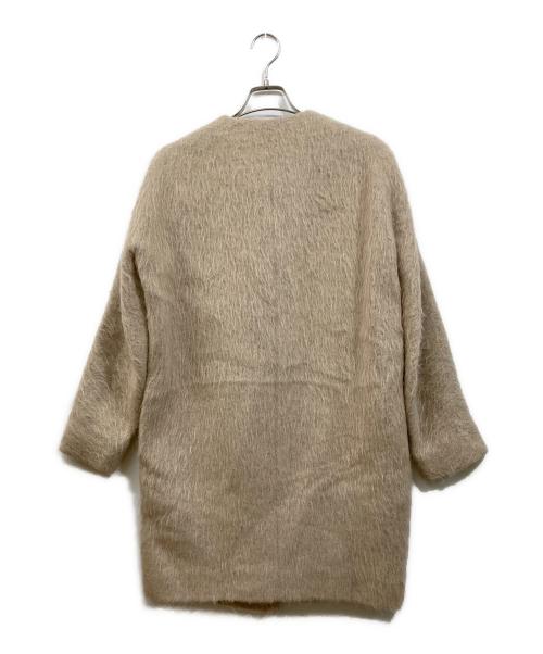 COS（コス）COS (コス) モヘヤ混ウールノーカラーコート ベージュ サイズ:SIZE 34の古着・服飾アイテム