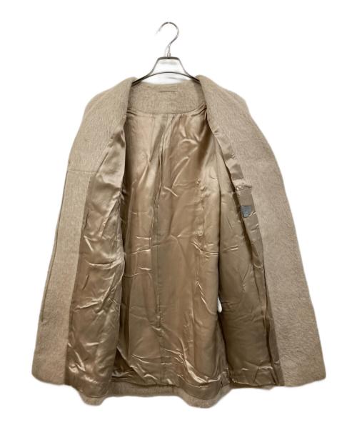 COS（コス）COS (コス) モヘヤ混ウールノーカラーコート ベージュ サイズ:SIZE 34の古着・服飾アイテム