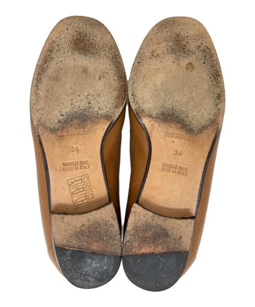 HERMES（エルメス）HERMES (エルメス) デスタンケリー金具ローファー ブラウン サイズ:36の古着・服飾アイテム
