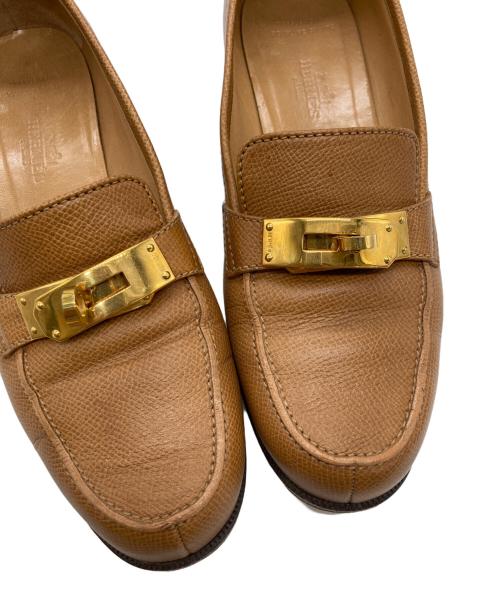HERMES（エルメス）HERMES (エルメス) デスタンケリー金具ローファー ブラウン サイズ:36の古着・服飾アイテム