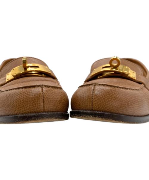 HERMES（エルメス）HERMES (エルメス) デスタンケリー金具ローファー ブラウン サイズ:36の古着・服飾アイテム