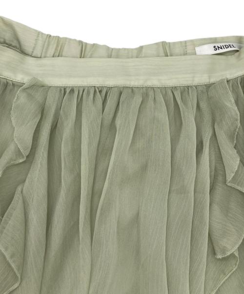 Snidel（スナイデル）Snidel (スナイデル) ラッフルミニセットアップ 黄緑の古着・服飾アイテム