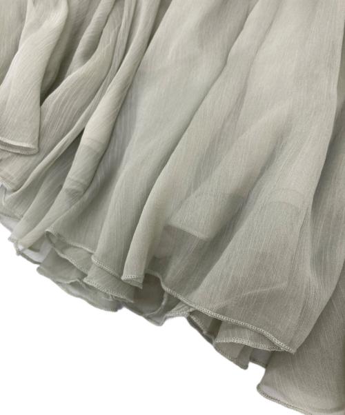 Snidel（スナイデル）Snidel (スナイデル) ラッフルミニセットアップ 黄緑の古着・服飾アイテム