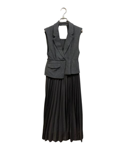 Snidel（スナイデル）Snidel (スナイデル) ジレディティールジャンスカ グレー サイズ:	SIZE 0の古着・服飾アイテム