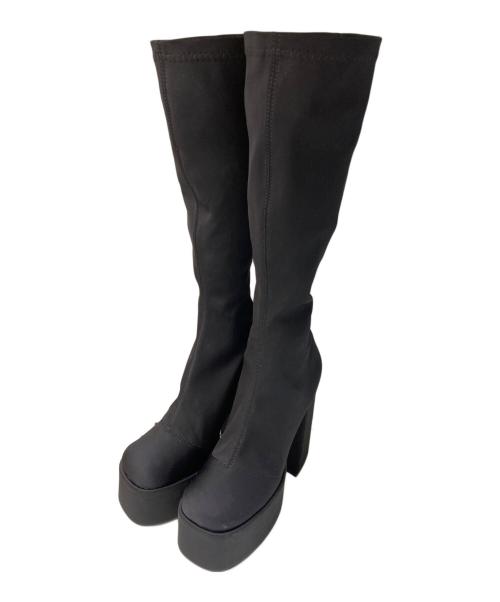 darich（ダーリッチ）darich (ダーリッチ) ウルトラストレッチロングブーツ ブラック サイズ:Sの古着・服飾アイテム