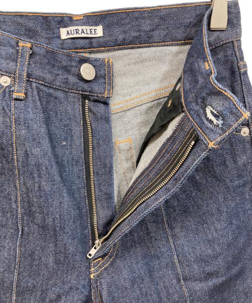 AURALEE（オーラリー）AURALEE (オーラリー) HARDTWIST DENIM PINTUCK PANTS インディゴ サイズ:SIZE 0の古着・服飾アイテム