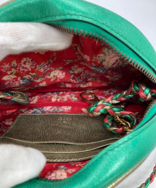 GUCCI（グッチ）GUCCI (グッチ) キルティングミニショルダーバッグ レッド×グリーン×ゴールドの古着・服飾アイテム
