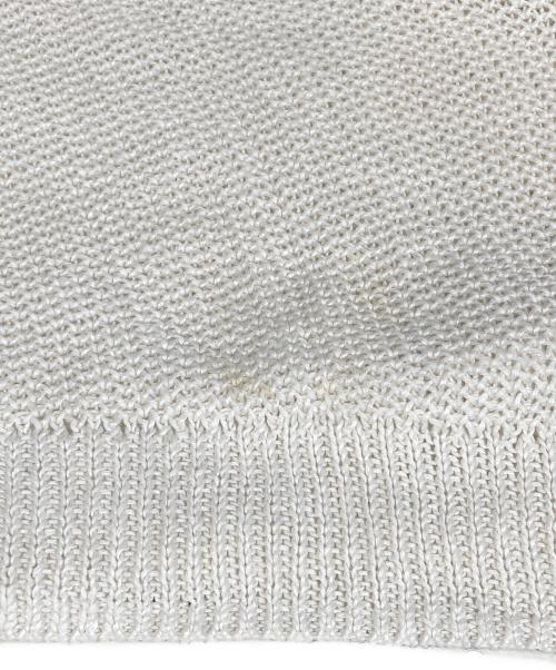 POLO RALPH LAUREN（ポロ・ラルフローレン）POLO RALPH LAUREN (ポロ・ラルフローレン) リネンメッシュニット ホワイト サイズ:XSの古着・服飾アイテム