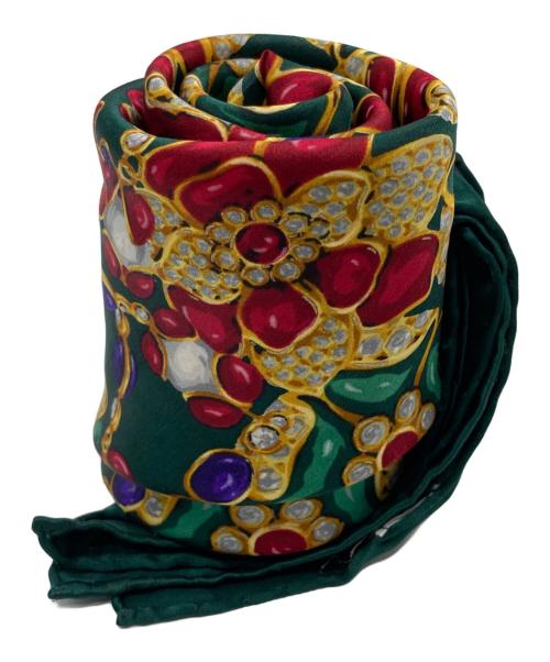 CHANEL（シャネル）CHANEL (シャネル) シルクスカーフ グリーンの古着・服飾アイテム