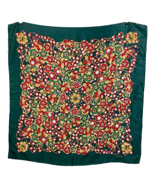 CHANEL（シャネル）CHANEL (シャネル) シルクスカーフ グリーンの古着・服飾アイテム