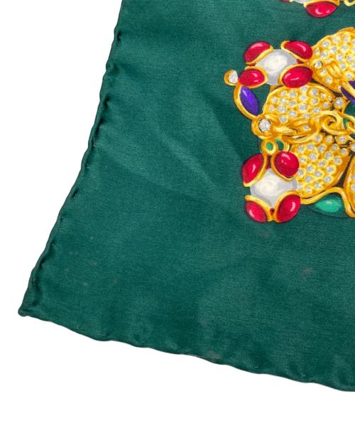 CHANEL（シャネル）CHANEL (シャネル) シルクスカーフ グリーンの古着・服飾アイテム