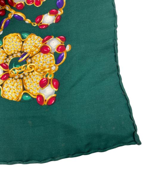 CHANEL（シャネル）CHANEL (シャネル) シルクスカーフ グリーンの古着・服飾アイテム